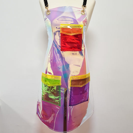 Hashtaghairkit Iridescent hairdressing apron with pockets