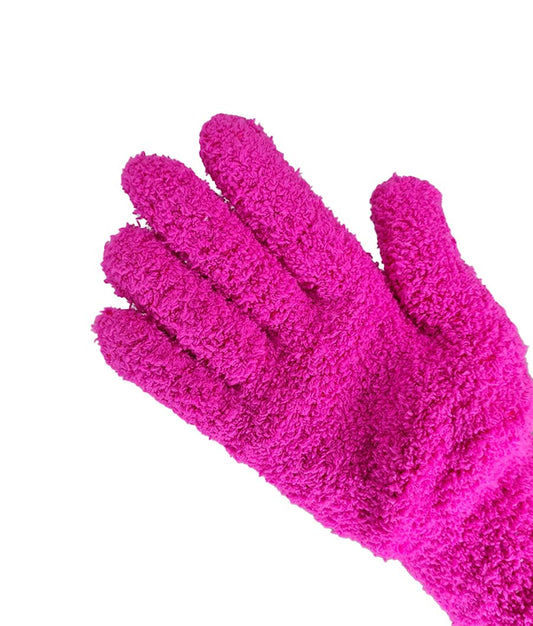 Pink reusable microfibre hairdressing blending gloves