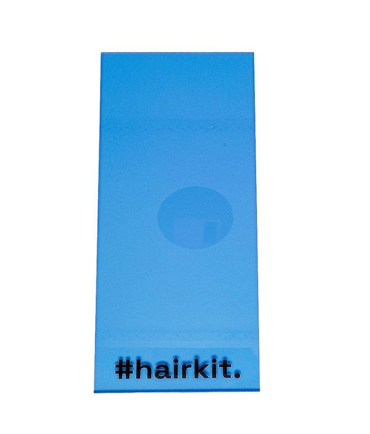 hashtaghairkit hairdressing balayage board in transparent blue with glowing edge.