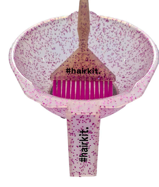 Sparkly Colour Brush and Bowl - Hashtag Hairkit